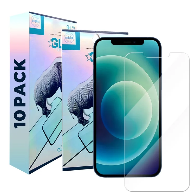 

10Pcs Pack Full Cover Tempered Glass For iPhone 12 11 Pro XR X XS Max Screen Protector Film For iPhone 6 6s 7 8 Plus SE 2020, Transparency 99% color