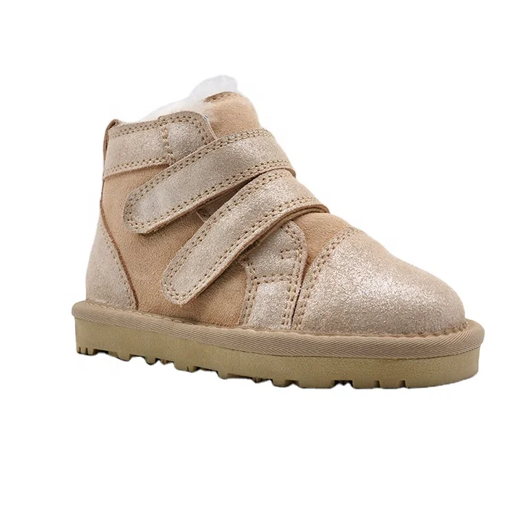 
outdoor sheepskin Fashion High quality kids winter boots with factory price rubber worm little girl boots shoes 