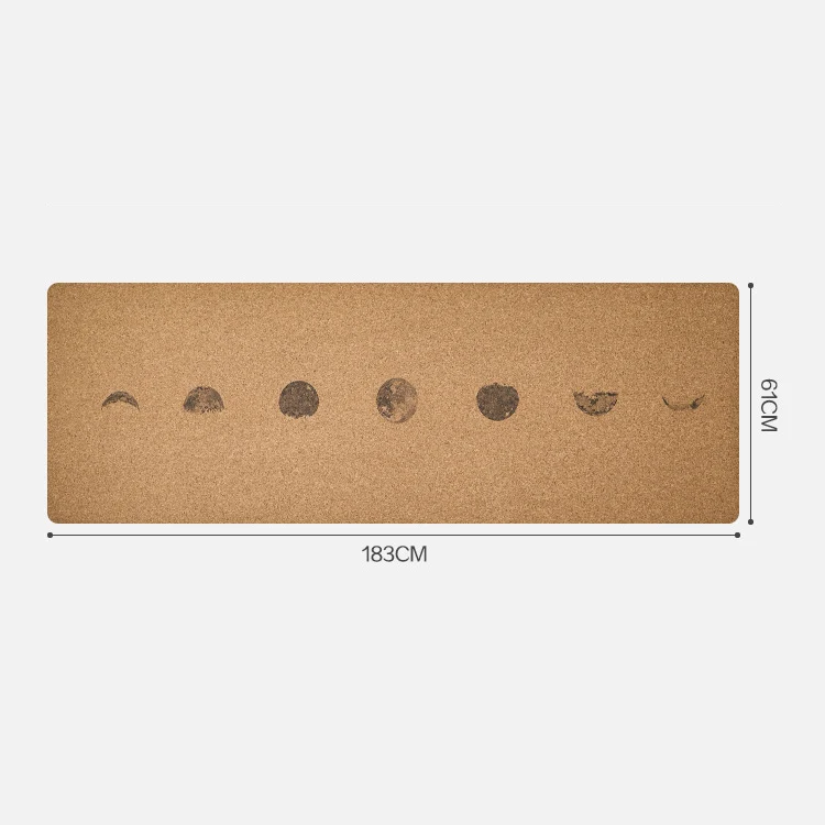

4mm Custom LOGO ECO-friendly Fitnss Natural Rubber Cork Yoga Mat Exercise Mat