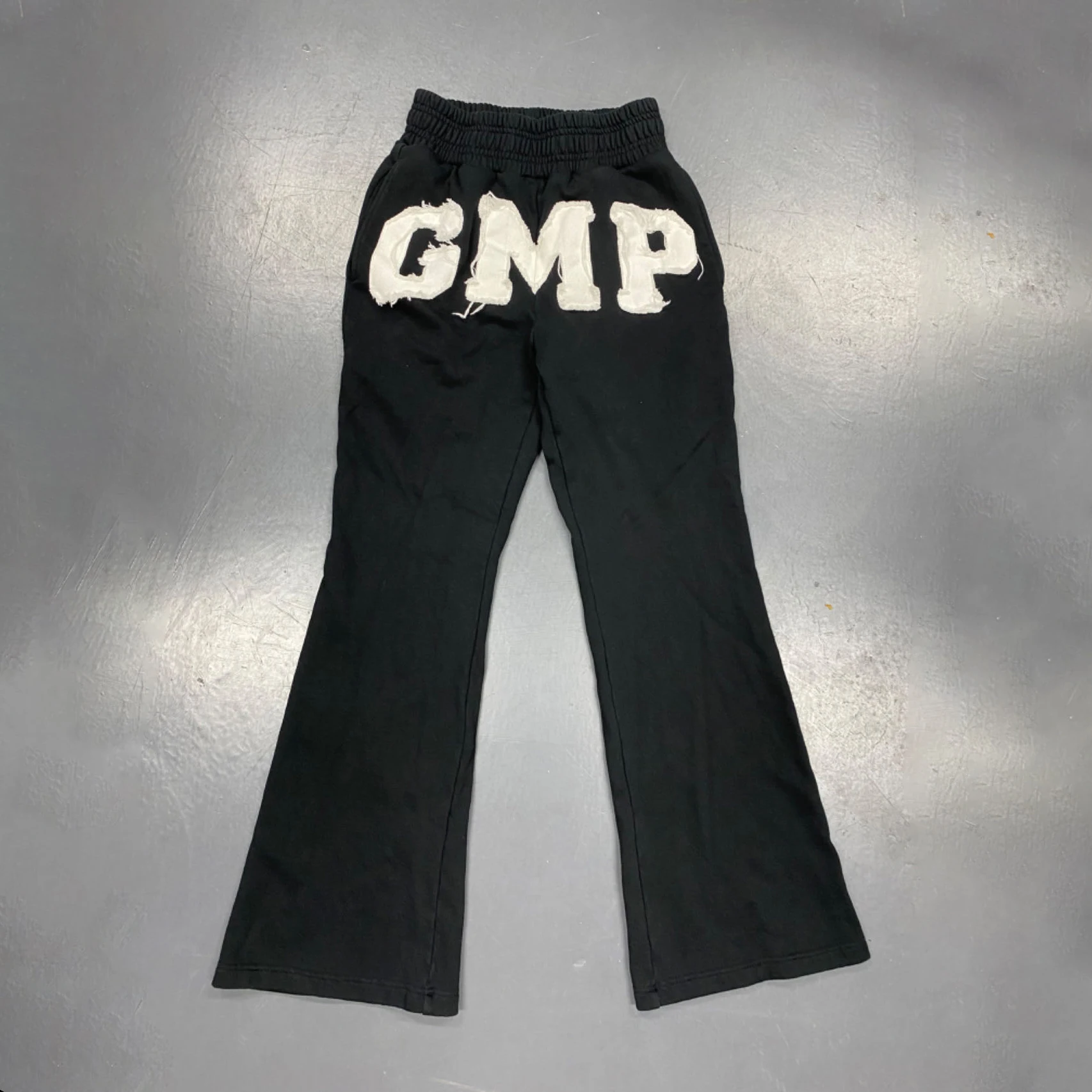 Custom Blank Plain Joggers Stacked Printing Logo Drawstring Casual Sweat Pants Flared Sweatpants Men's Pants Trousers