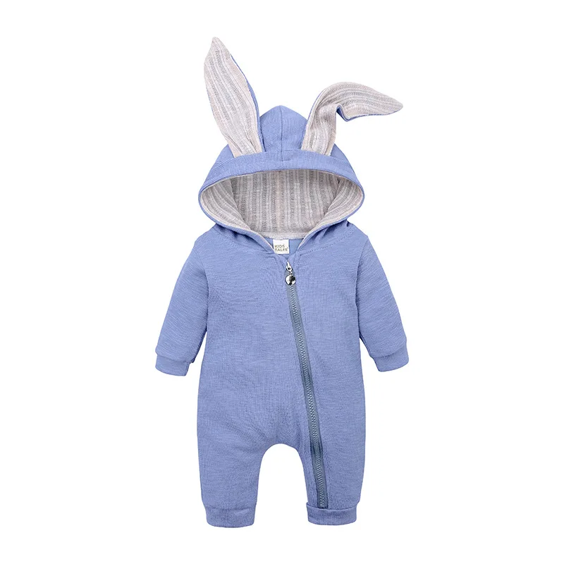 

Baby girls cute cotton rompers baby rabbit rabbit conjoined Hooded clothes