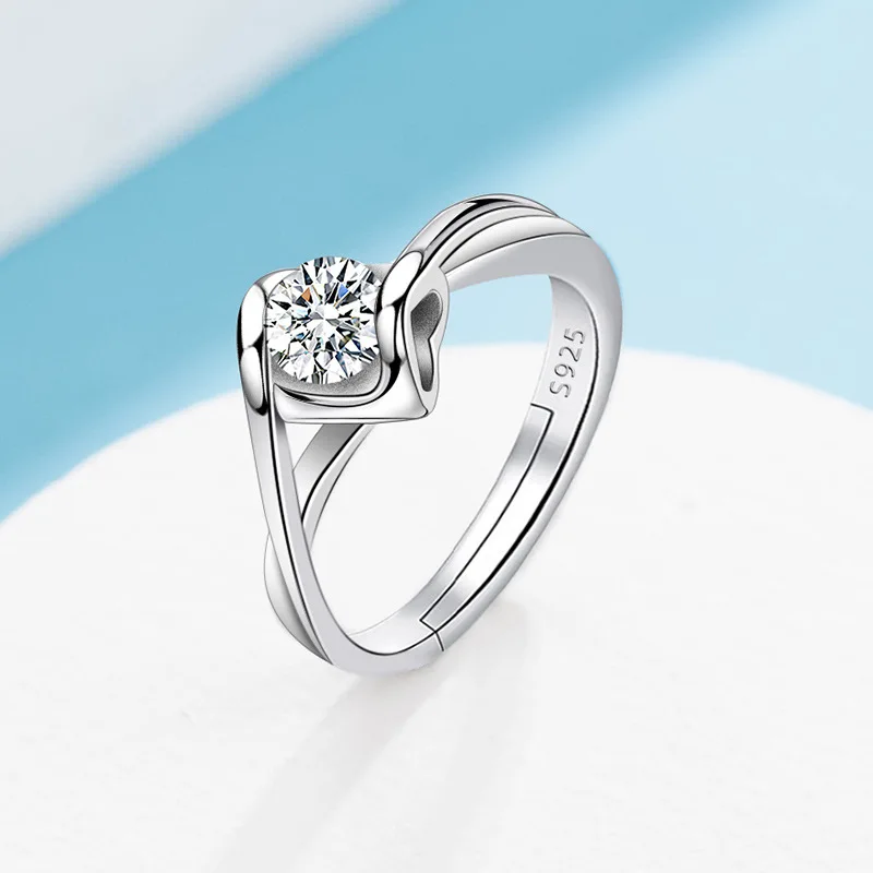 

Factory Stock  Ring Engagement Wedding Ring, Moissan Diamond Ring Silver Wholesale