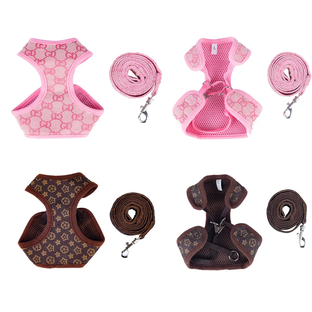

High quality popular brand design dog traction rope chest strap two piece set