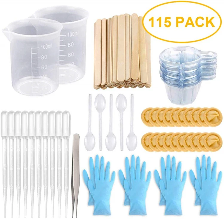 

Amazon Hot Sale 115 PCS Epoxy Resin Mixing Cups Tools Kit,Resin Mold Product Making Tool Set,GJMJ072, Multi