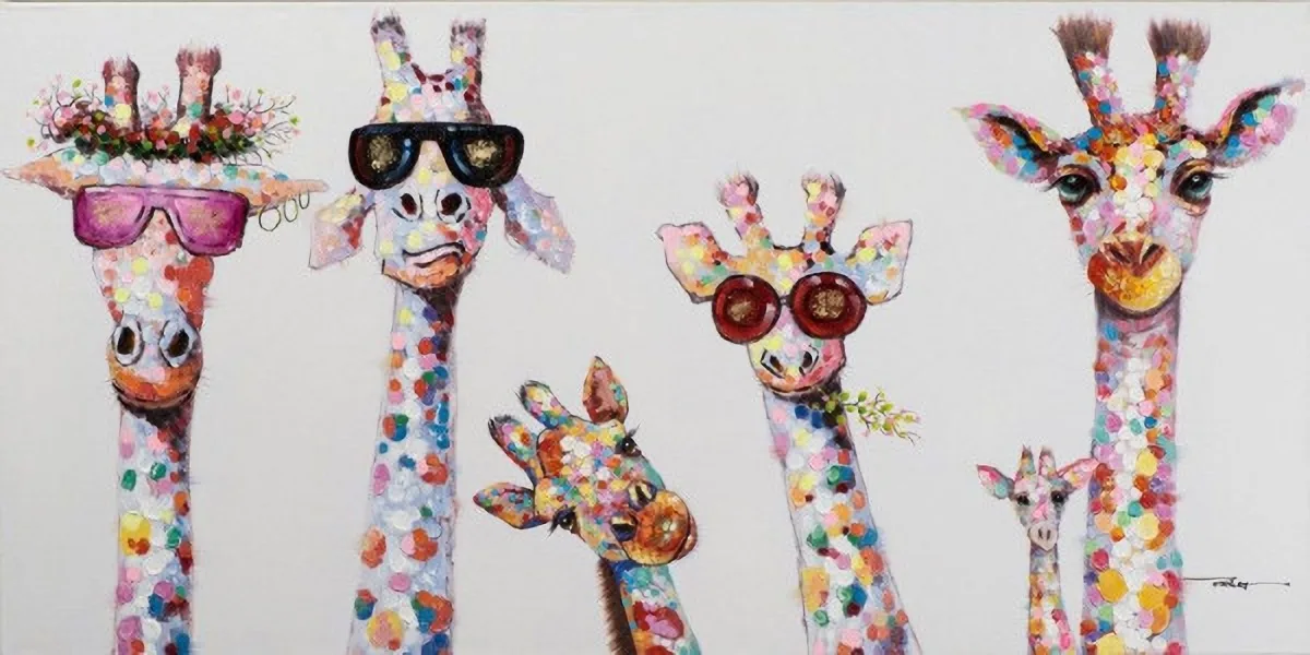 pakket ledematen geroosterd brood Animals Colorful Giraffe Wall Art Canvas Paintings For Kids Baby Room For  Living Home Decoration - Buy Canvas Painting,Art Print,Decor Painting  Product on Alibaba.com