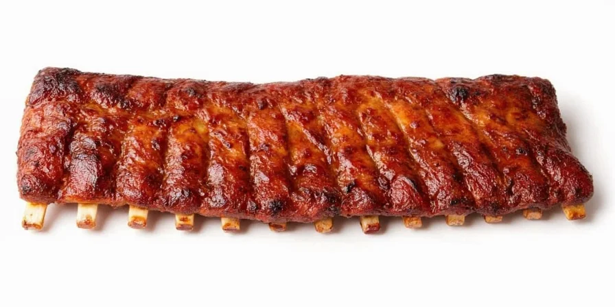 Baby back ribs on a tray