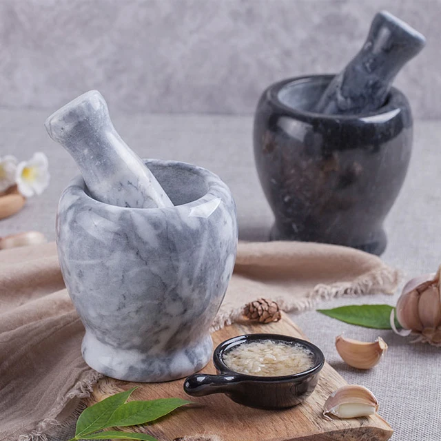 

Marble Mortar and Pestle Set Kitchen small stone mill Garlic Dried Fruit Marble Herbs and Spices Marble Crusher and Grinder