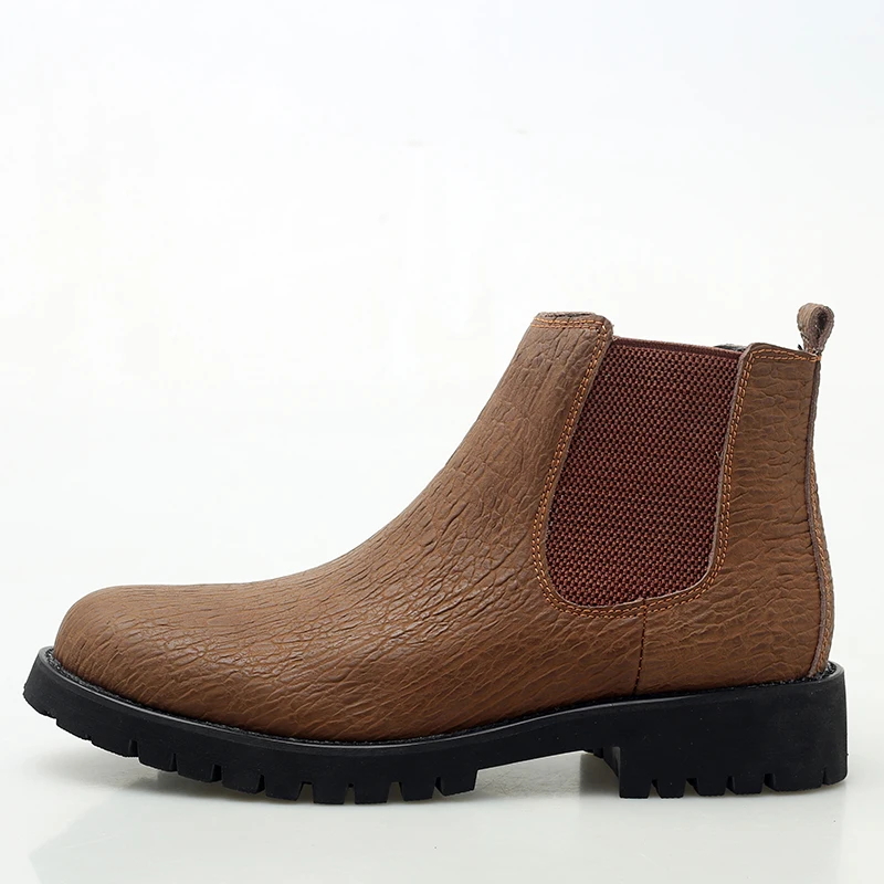 

New Design British style Wholesale High Quality Casual Men Chelsea Boots Genuine Leather Chaussure Bott Homme, Multiple colors