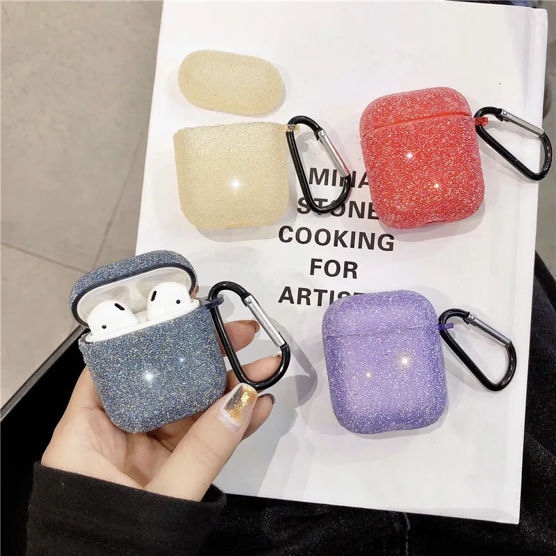 
Hot Luxury resin gel Diamond neon AirPods case for Women Bling Crystal Anti-lost Cover for Airpods 1 2 3 Wireless Charging Cases 