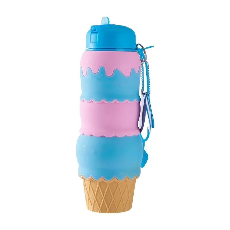 

The Most Welcomed Children Ice Cream Water Bottle With Straw ---700ml