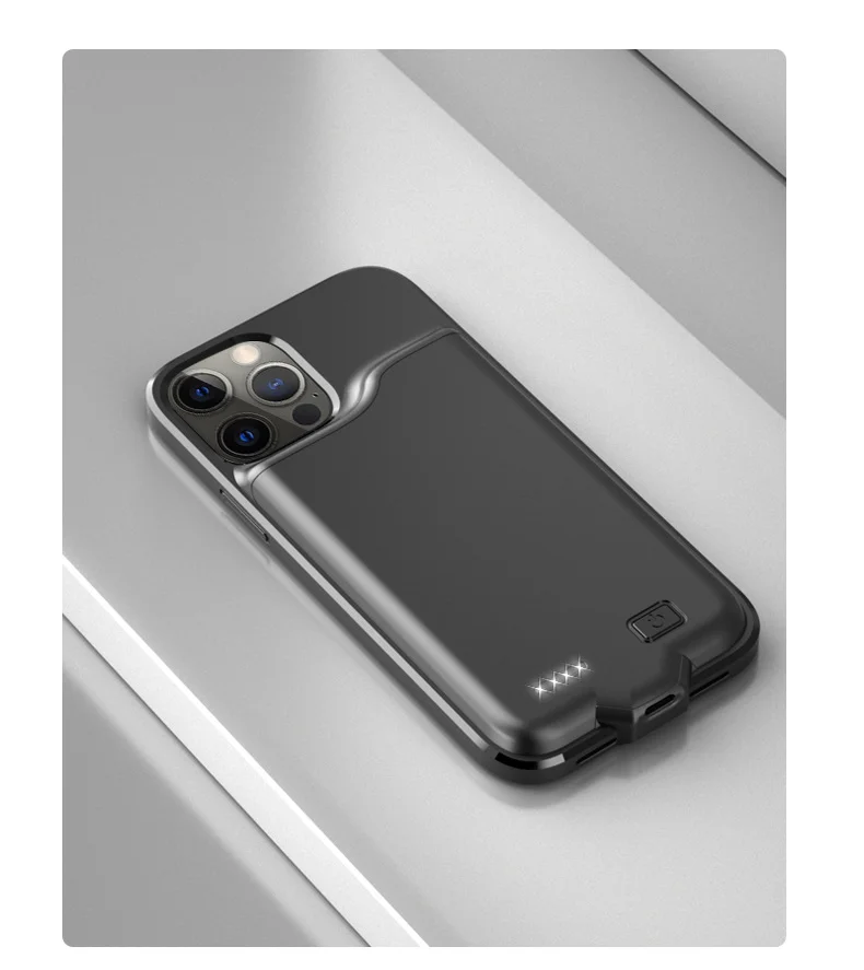 

Power Bank Cases Customized Mobile Phone Battery Case12 Mini Smart Battery Case holder for iPhone 12 pro max Case, Black white blue pink