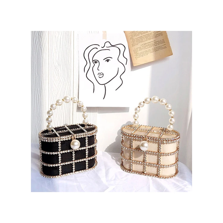 

Luxury Evening Handbags Diamond Women Banquet Clutch Rhinestone Fashion Hollow-out Female Bag 2021 NEW