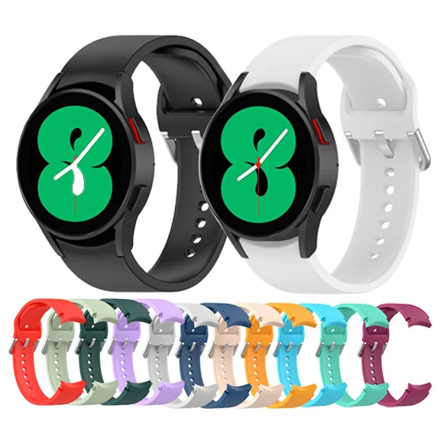 

Original Silicone Band for Samsung Galaxy Watch 4 Classic 46mm 42mm Silicone Strap for Galaxy Watch 4 44mm 40mm 20mm Sport Strap