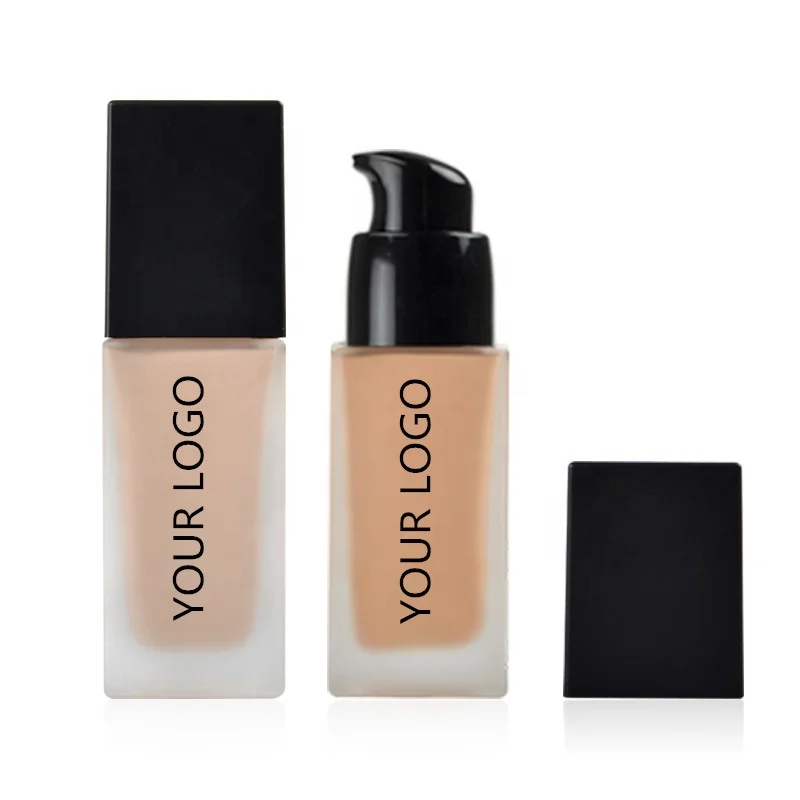 

Long Lasting Matte Private Label Glass Bottle Waterproof Makeup Liquid Foundation