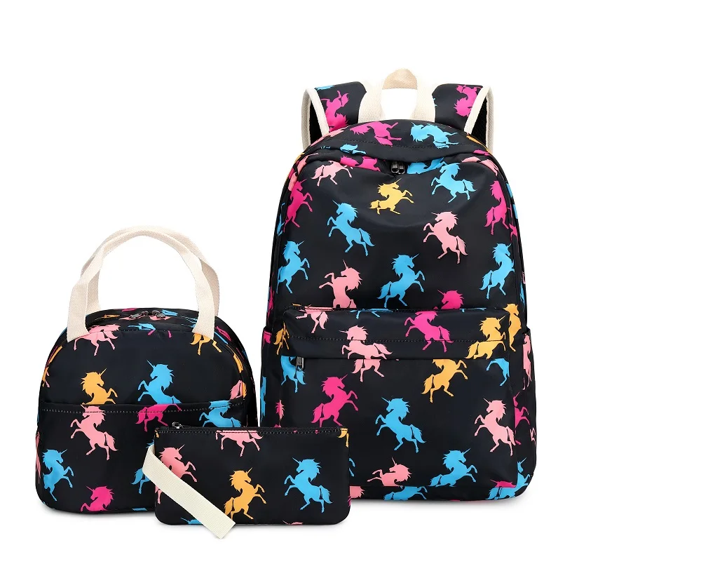 

Wholesale Unicorn Design Polyester Waterproof Backpack School Bags for Kids