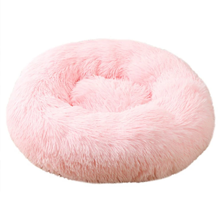 

Factory Price 100cm Autumn and Winter Thick Plush Round Pet Nest Pet Dog Bed for Small and Medium Dogs, As picture
