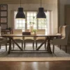 Dinghzhi Paloma Rustic Reclaimed Wood Rectangular Trestle Farm Table
