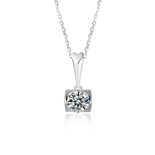 

2022 White Gold Chain Starsgem Moissanite Diamond Moissanite Cross Pendant Wedding Necklace, De