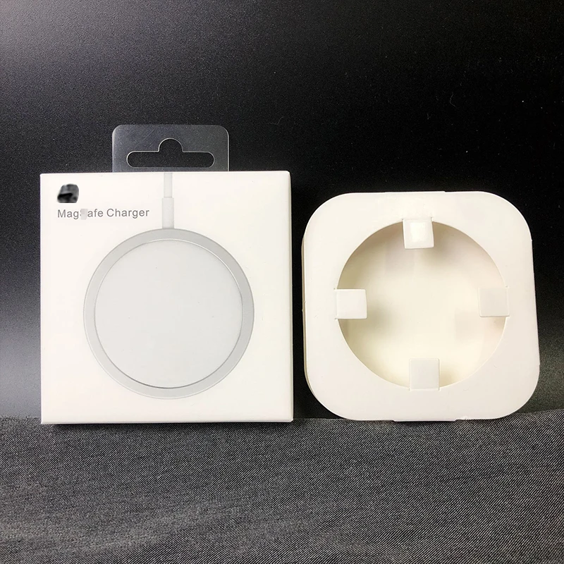 

2021 New popular Orignal logo Mag safe magnet charger 15W Cell phone charger for iPhone12, White