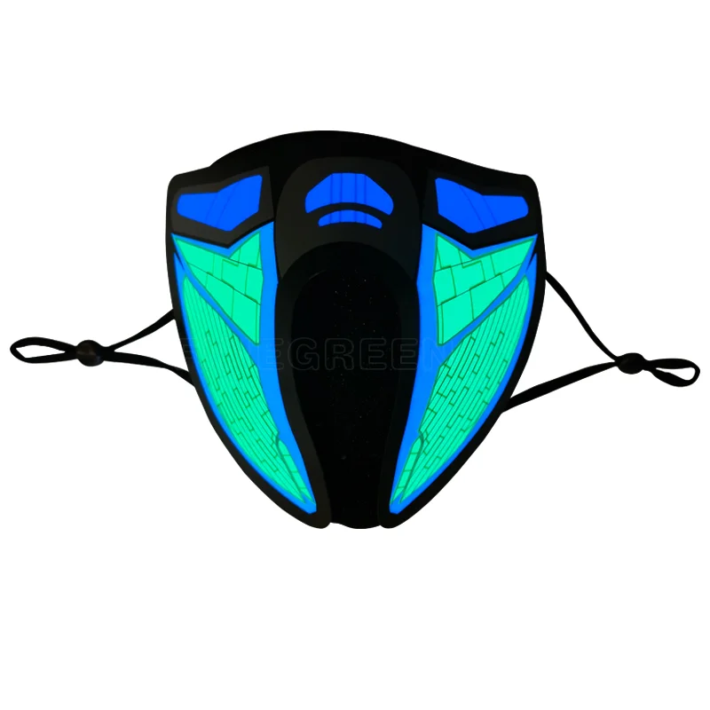 

2021 hot selling el panel recharged lighting party mask