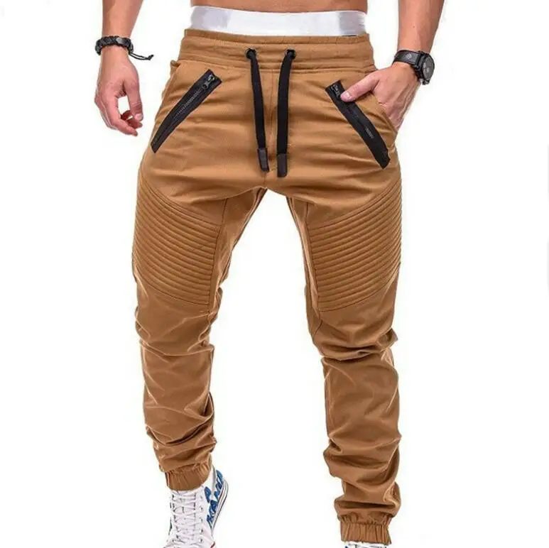 

2021 New Fashion Sport Jogger Pants Casual Sports Trousers Sweatpants for Men Joggers with Zipper Pockets