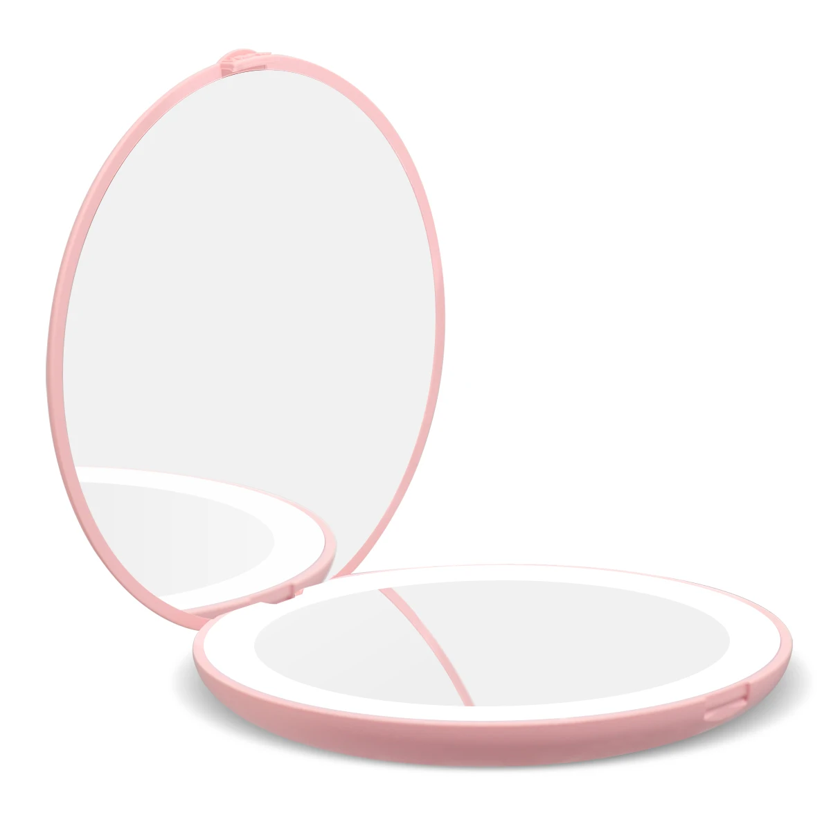 

Hot Sale Portable Folding LED Lighted Travel Pocket Makeup Mirror for Handbag