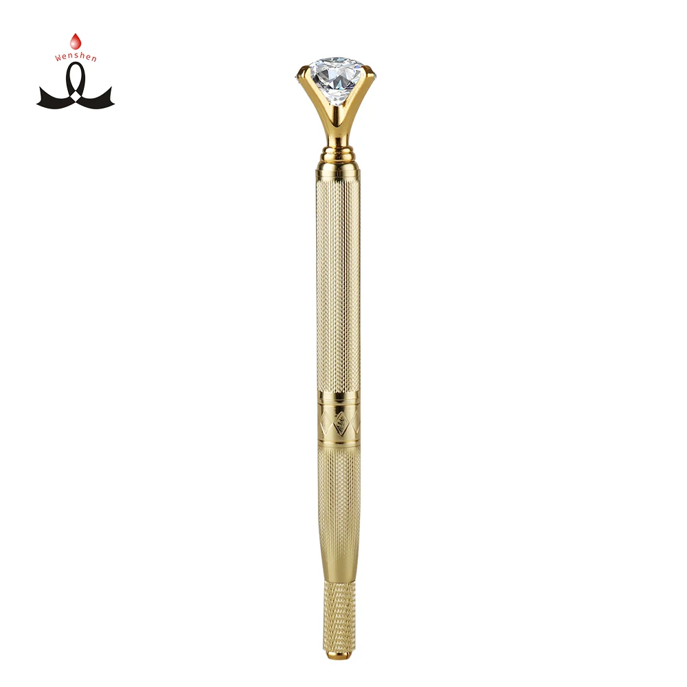 

Factory Supply Diamond Manual Pen Microblading Eyebrow Hand Tool Manual Holder With Different Colors, Black/gold