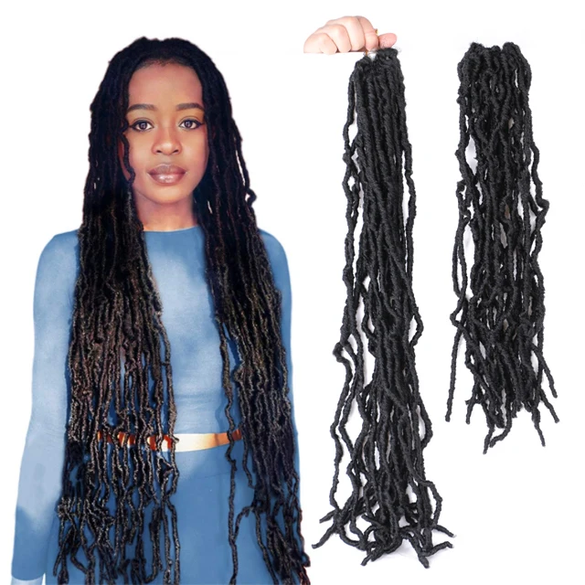 

Nu Soft Locs Goddess Faux Locs Crochet Braids Synthetic Hair Natural Curly Dreadlocks Hair Black Soft Locs Crochet Braids