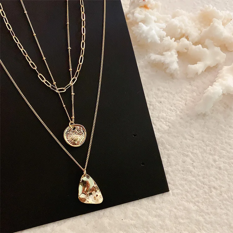 

B-8 Multilayer Necklaces & Pendants For Women Vintage Charm Gold Plated Choker Necklace 2022 Bohemian Jewelry Wholesale, Picture