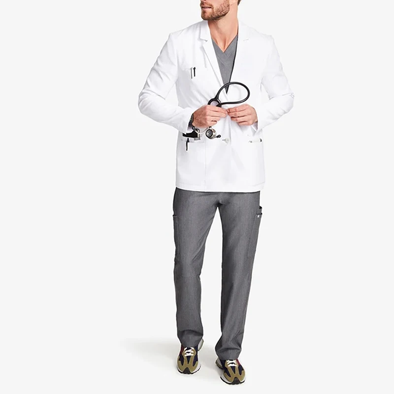 

Hot Selling Hospital Uniform Professional Short Style Doctor Wear White Lab Coat for Hospital Medical Fabrics Cotton Polyester