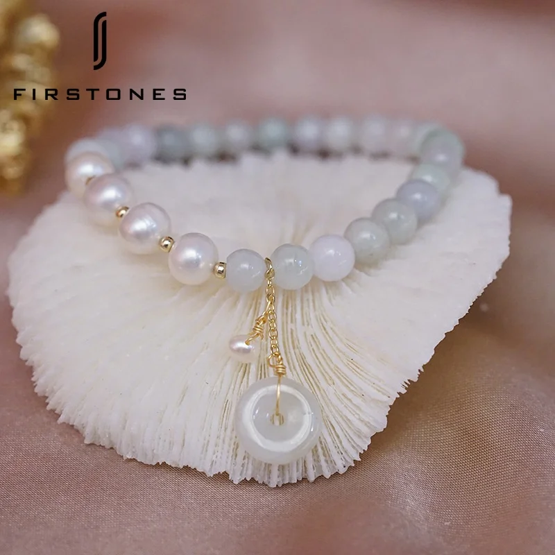 

Explosive Natural Freshwater Pearl Bracelet Hetian Jade Blessing Transfer Amethyst Jewelry