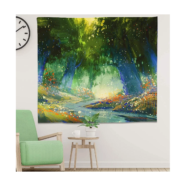 

Factory Directly High Quality Tapestry Custom  Wall Hanging Art Cloth Bedroom Living Room Decorative Blanket, Customized color