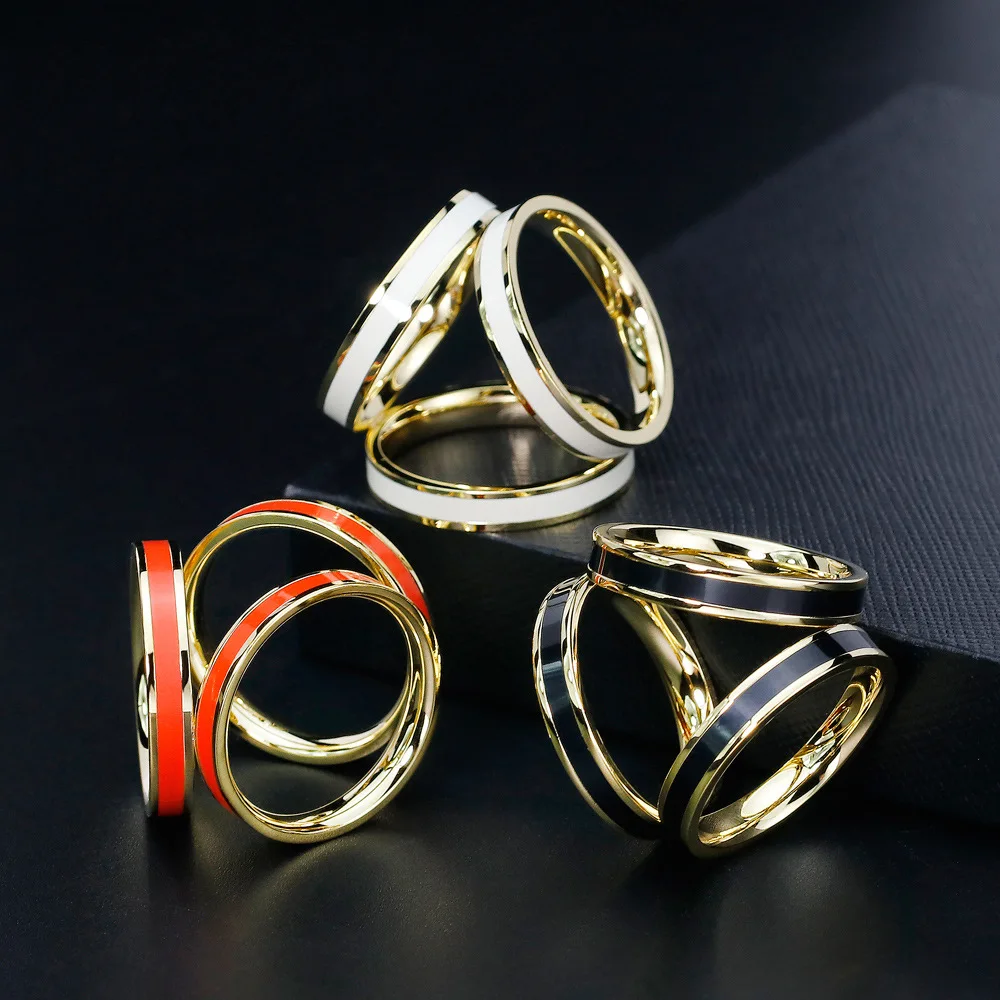 

Jachon Simple And Elegant Circinate Shaped Enamel Silk Scarf Ring Stainless Steel Fashion Women Scarf Ring Clips, As picture