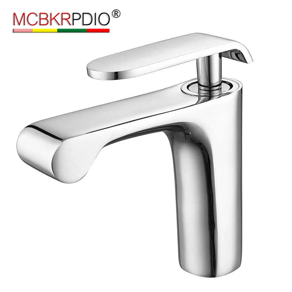 

MCBKRPDIO Modern high level chrome bathroom faucet set casting brass bath basin faucet mixer water taps