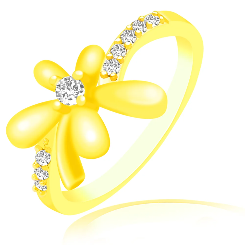 

Wholesale 24k gold-plated fashion elegant women's ring, Golden