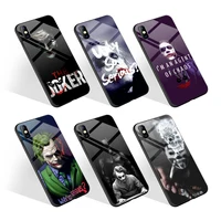 

Custom print Movie Joker shockproof Glass Phone Case for Samsung A30 A50 A70 Back cover for iPhone 7 8 XS 11