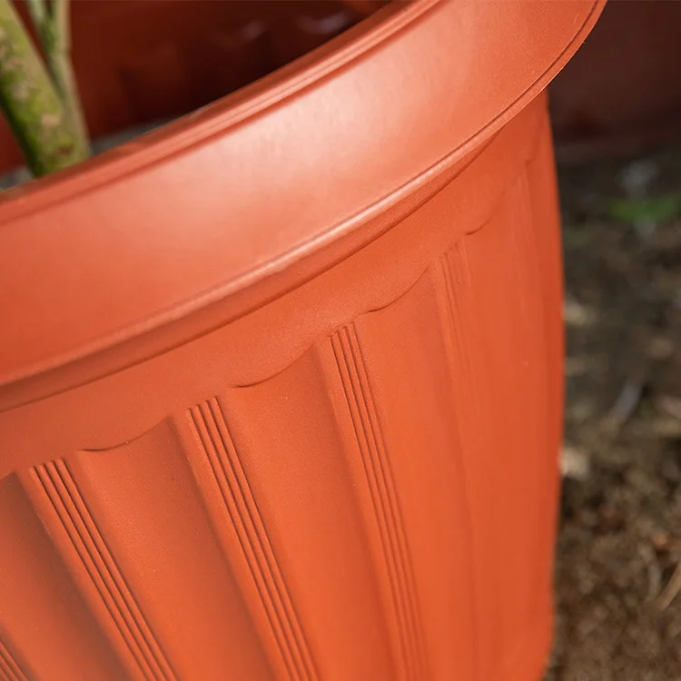
Customized size 4 6 8 10 inches small outdoor garden plastic flower pot 