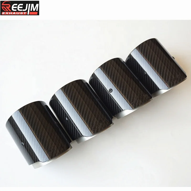 
4 Pieces Carbon Fiber Akrapovic Exhaut tips Auspuffspitze for BMW F87 M2 F80 M3 F82 F83 M4 Direct Fit Universal Fit Exhaust Tip 