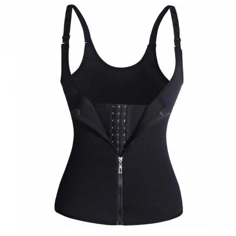 9 Steel Bone Neoprene Backless Buckle Fixed  Waist Trainer Zipper Corset Belt tummy Control Body Shaper
