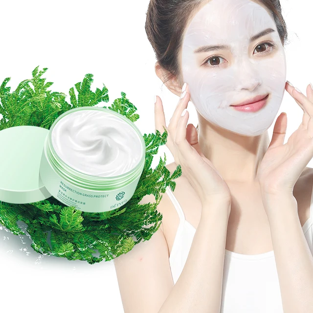 

private label Resurrection grass repair mask pack for repairing skin remove acne treatment moisturizing skincare korean mask