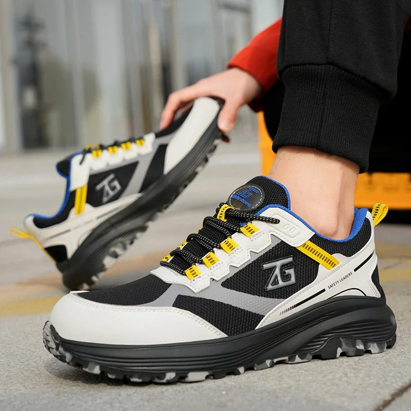 ZG 8852-5 Unisex Casual Mesh Sports Safety Shoes Factory Use Puncture-proof Light Weight Design for Autumn and Winter