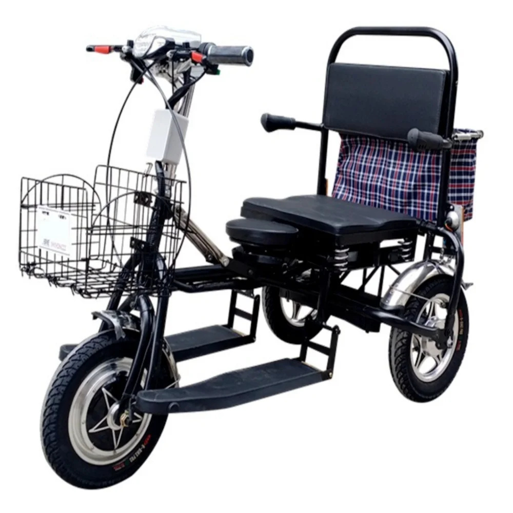 

350W 48V 12 Inch front motor shopping reduced mobility Handicapped elderly Assisted travel Electric Tricycle three wheels bike