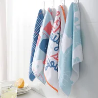 

Four Pieces Korean Style Cartoon Printing Kitchen Polyester Duster Dish Cleaning Cloth