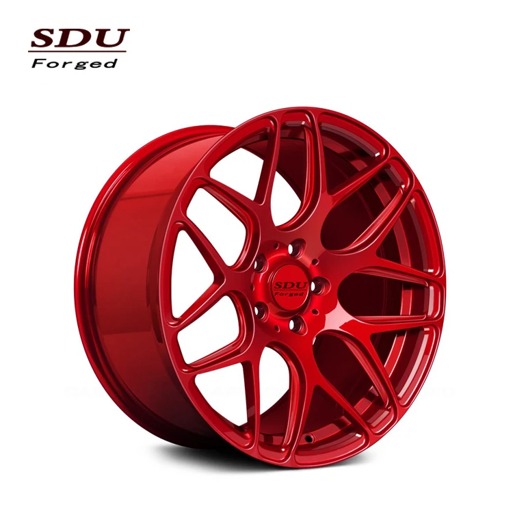 20 Inch Alloy Rims Red Colored Alloy Wheels For Cars 5x112 18