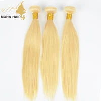 

Wholesale weave bundles raw unprocessed brazilian human hair extensions natural straight cuticle aligned blonde 613 virgin hair