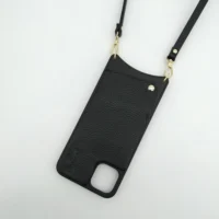 

china wholesale Custom Logo Mobile Phone crossbody Cow Leather Phone bag Case with Card Holder