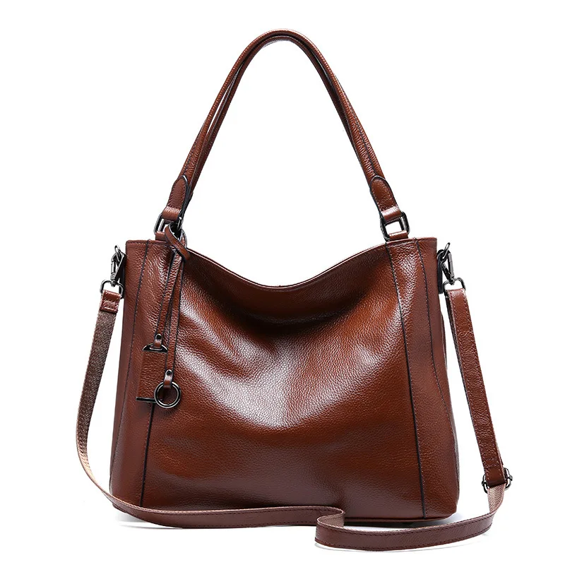 

2021 Online Shopping Bag Custom Fancy Handbags Ladies Genuine Leather Women Hand Bags, Black, red, khaki