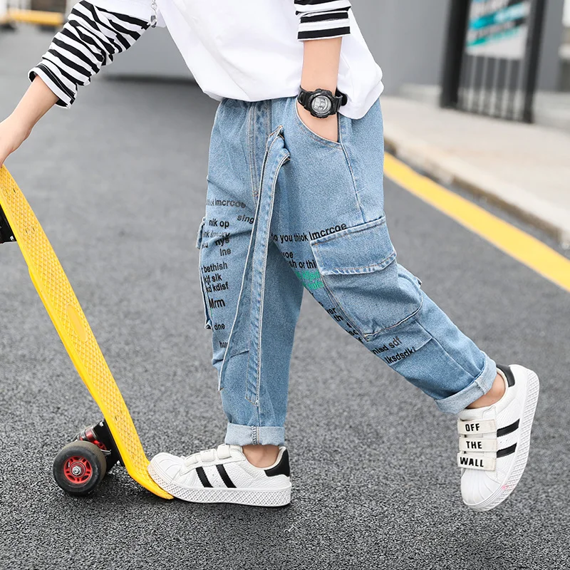 
DRFF1912C27 Latest design kids jeans pants cheap price children spring trousers autumn cute boys pants ready to ship 