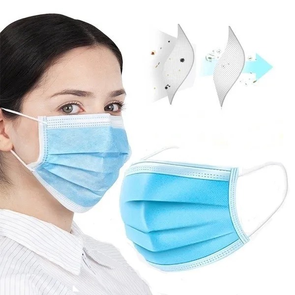 
High quality 3ply disposable respirator face mask 