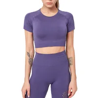 

Women's Seamless Slimming Athletic Sports Dance Yoga Workout Crops and Leggings Set